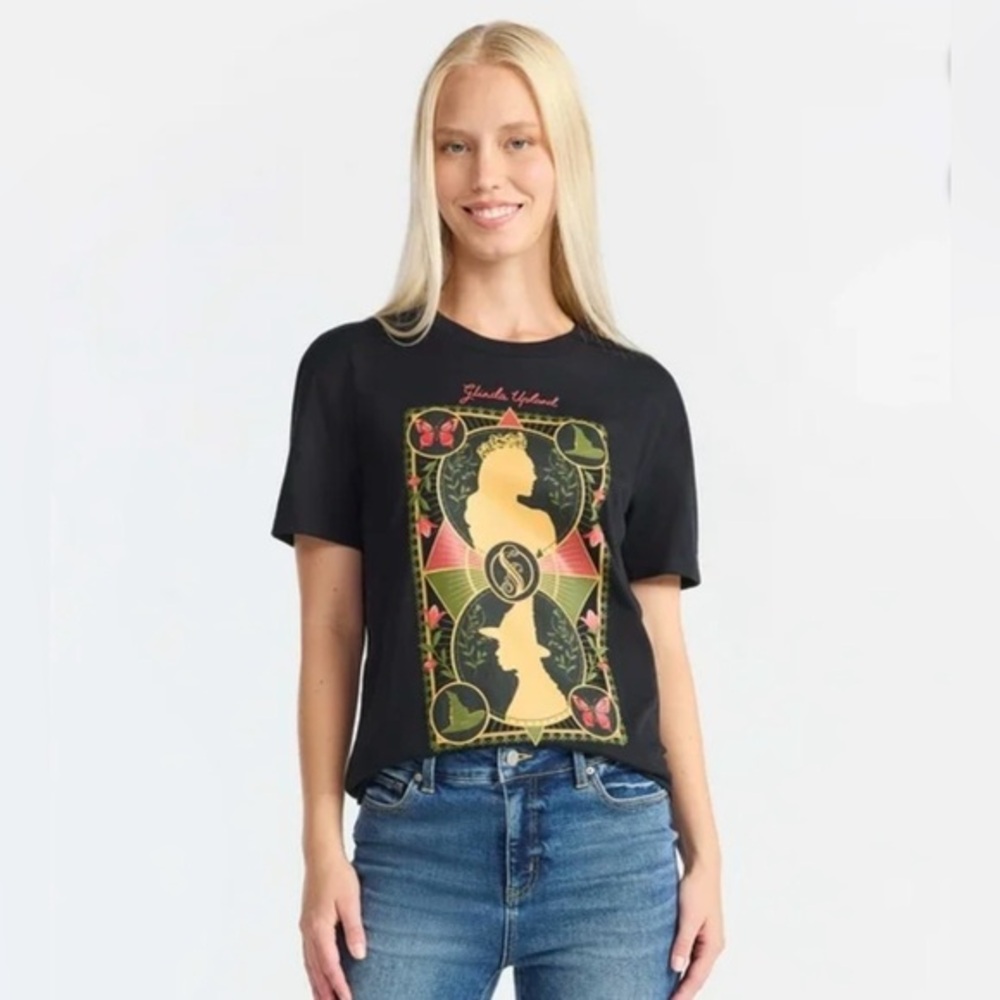 Wicked Glinda Upland Short Sleeve T-Shirt - Womens Size Medium - Black